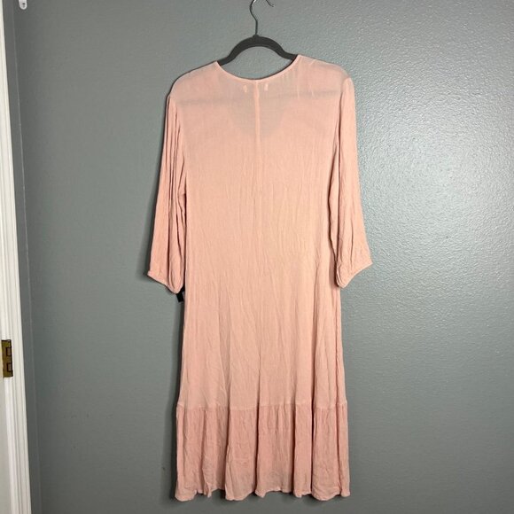 NWT New Directions Embroidered Drop Waist 3/4 Sleeve Boho Dress Small - Picture 8 of 8